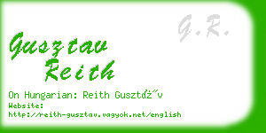 gusztav reith business card